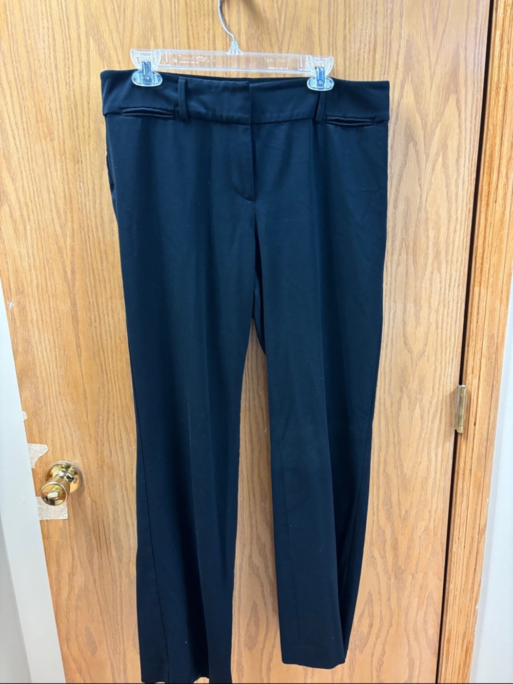 LOFT Black Straight-Leg Dress Trousers